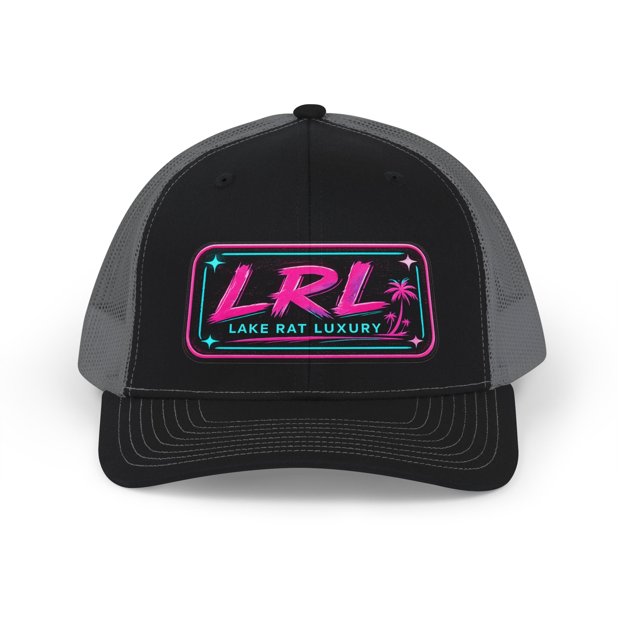 Lake Rat Luxury Boat Cap — LRL Retro Neon Patch Snapback