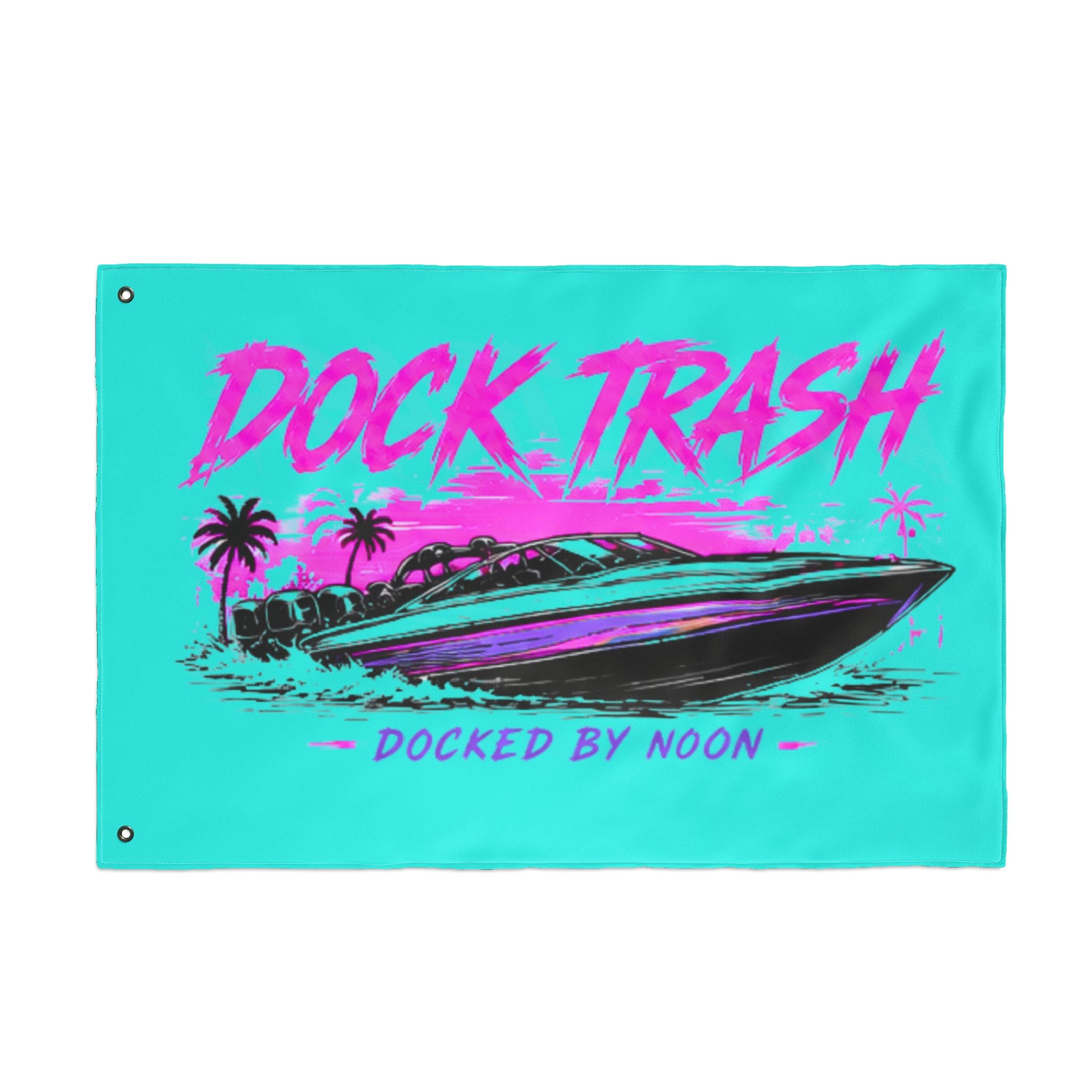 Dock Trash Lake Rat Luxury Double-Sided Boat Flag