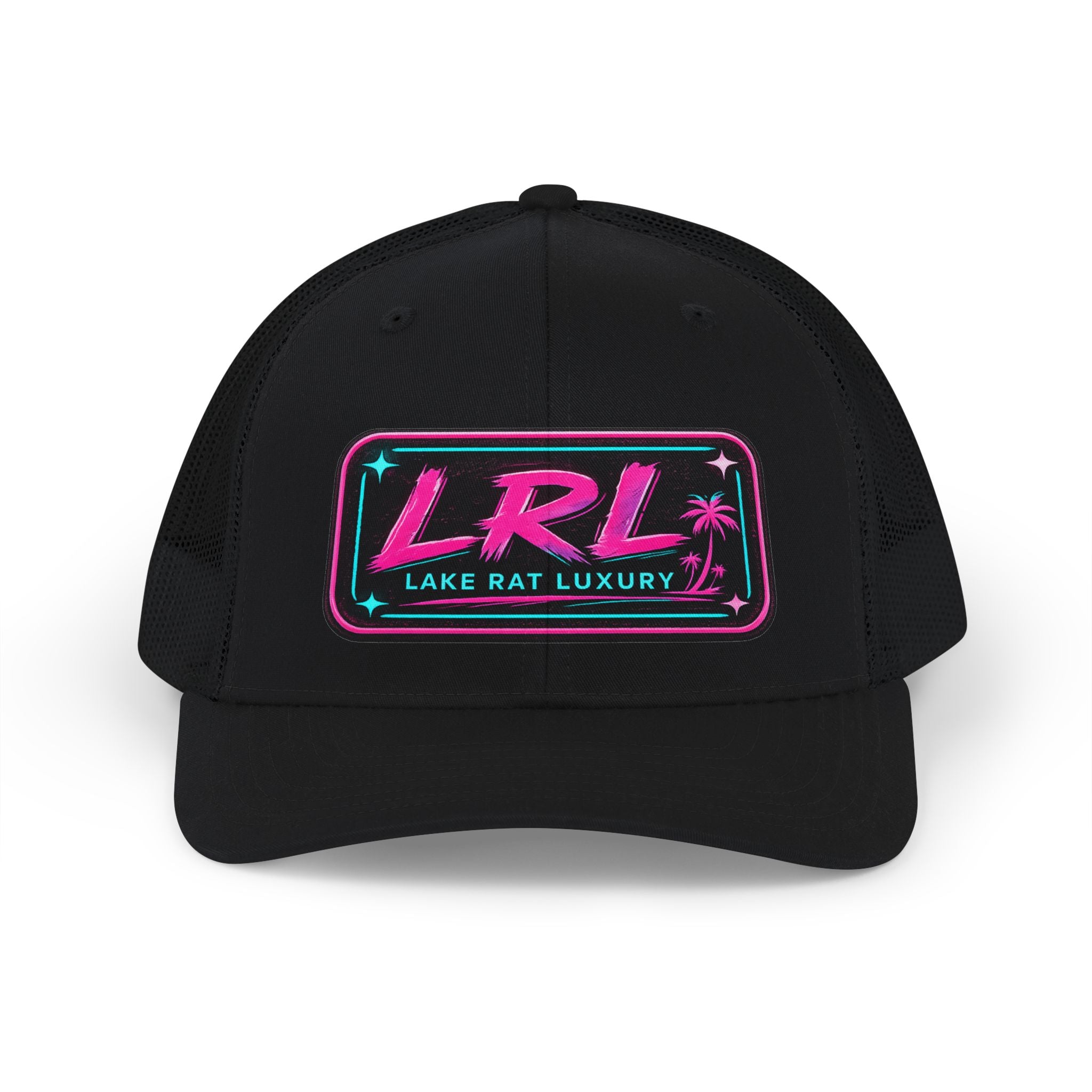Lake Rat Luxury Boat Cap — LRL Retro Neon Patch Snapback