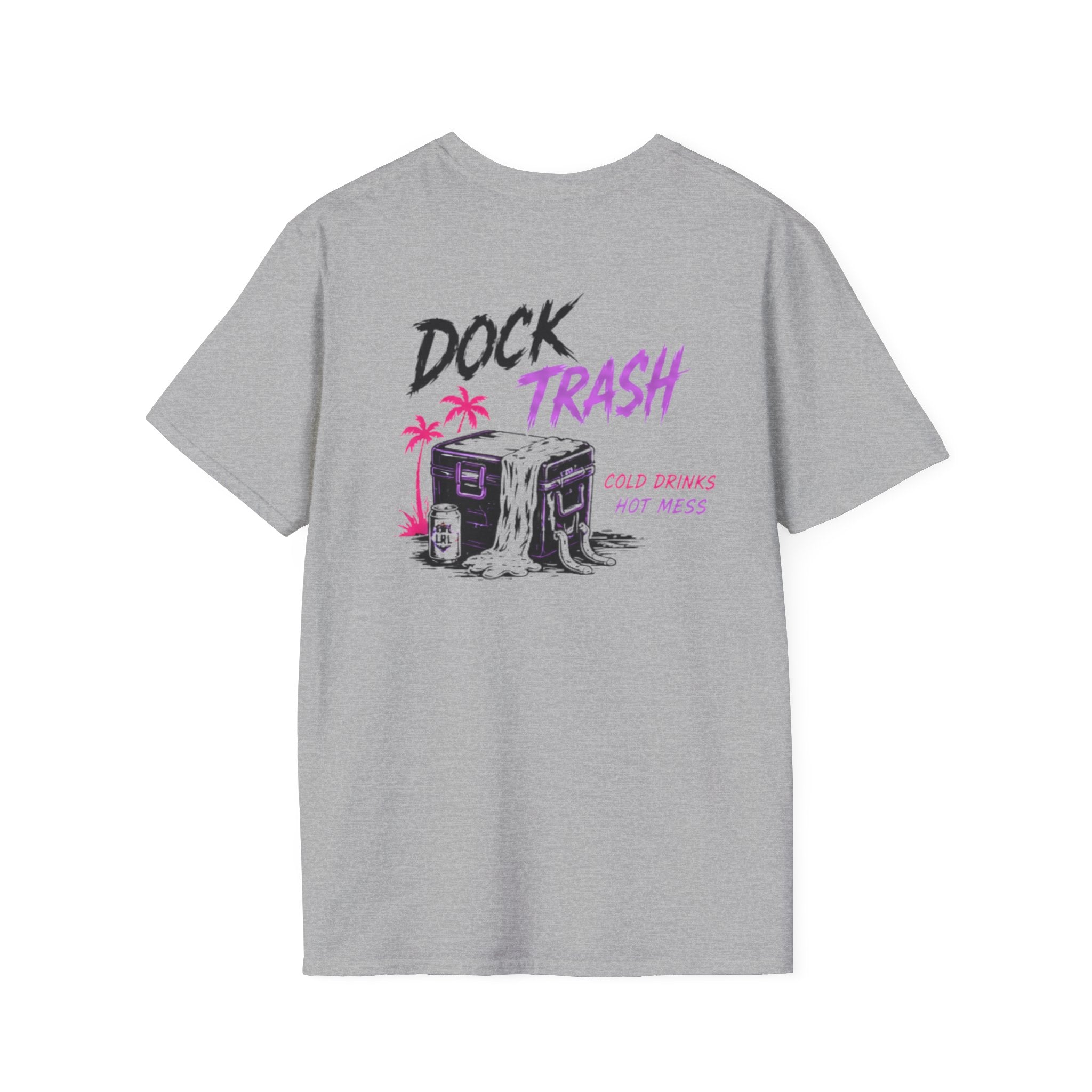 Pink n Purple Dock Trash Lake Rat Luxury Tee — Neon Cigarette Boat & Sandbar Party Shirt