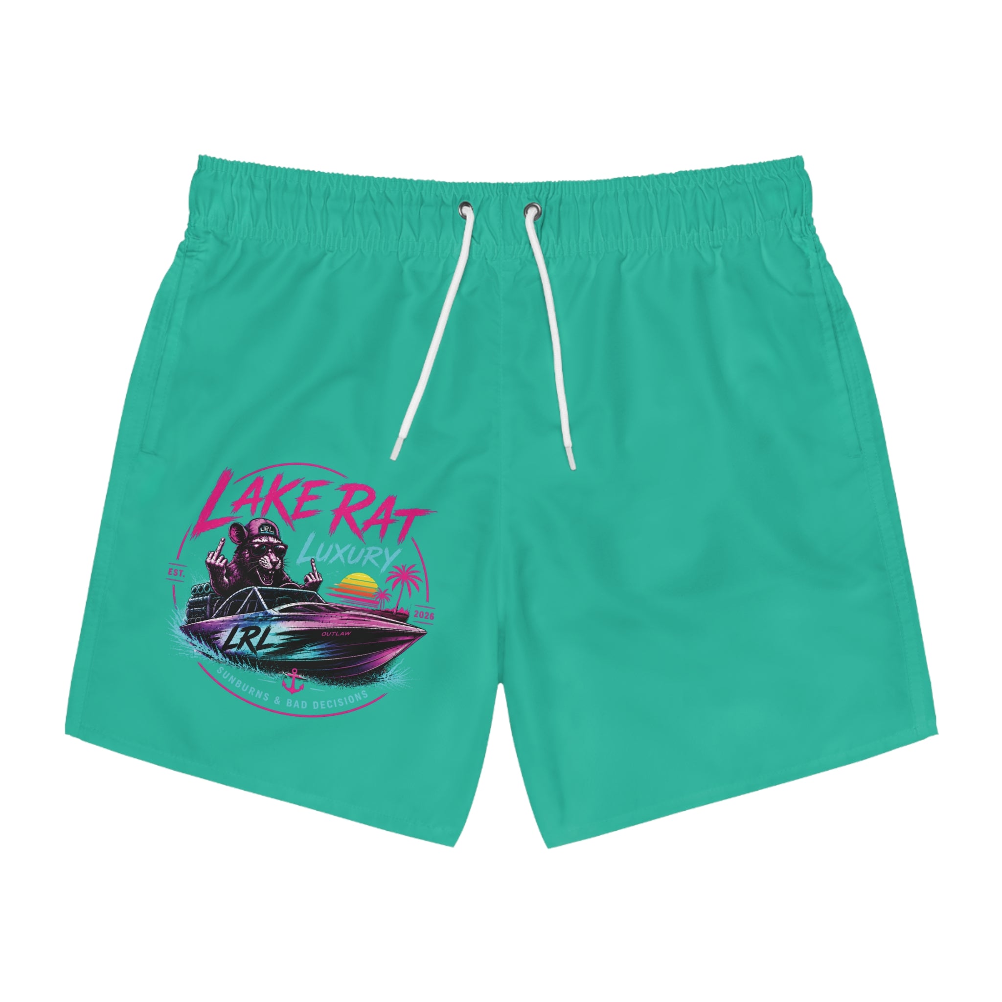 Original Lake Rat Luxury Neon Boat Culture Swim Trunks — Lake Rat Luxury
