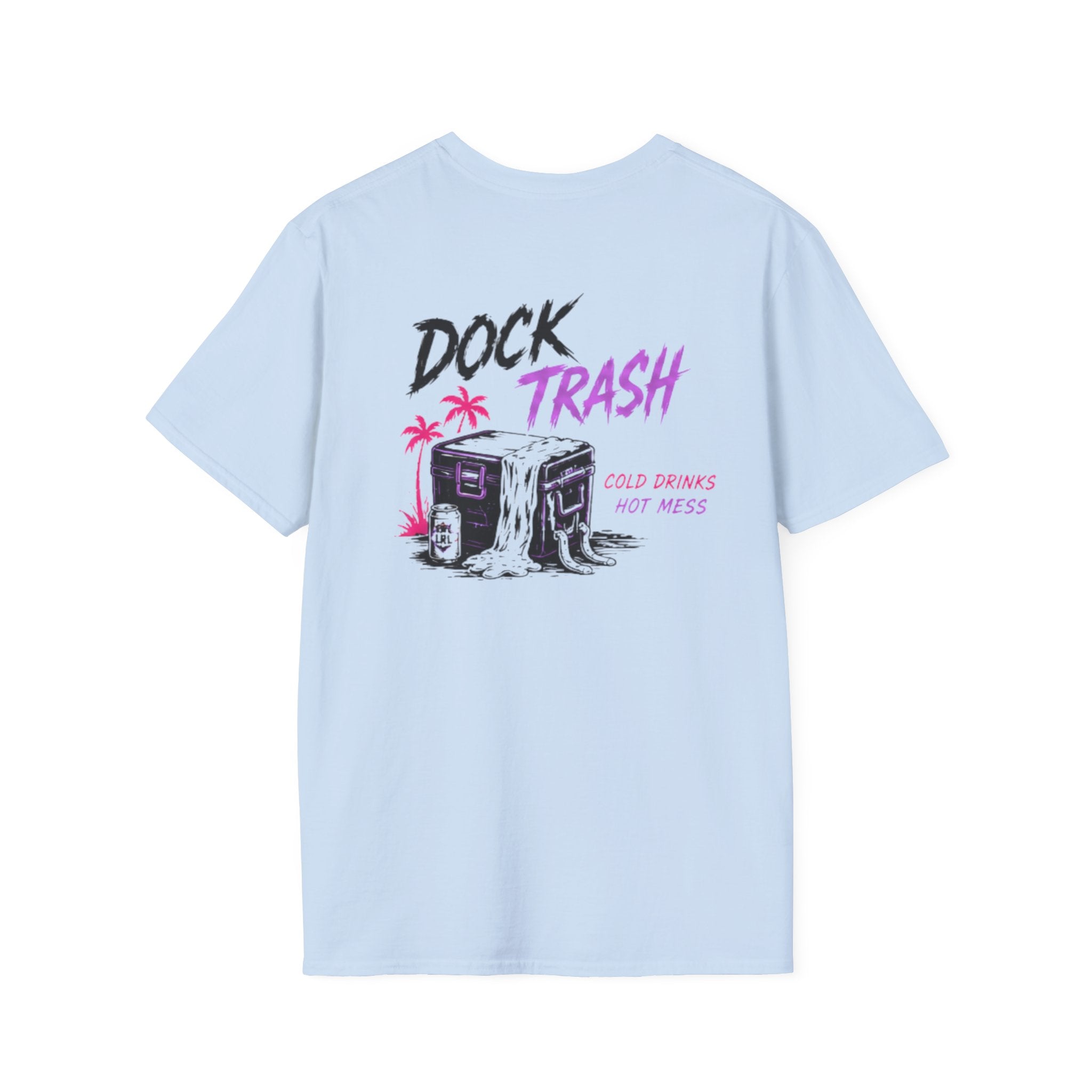 Pink n Purple Dock Trash Lake Rat Luxury Tee — Neon Cigarette Boat & Sandbar Party Shirt