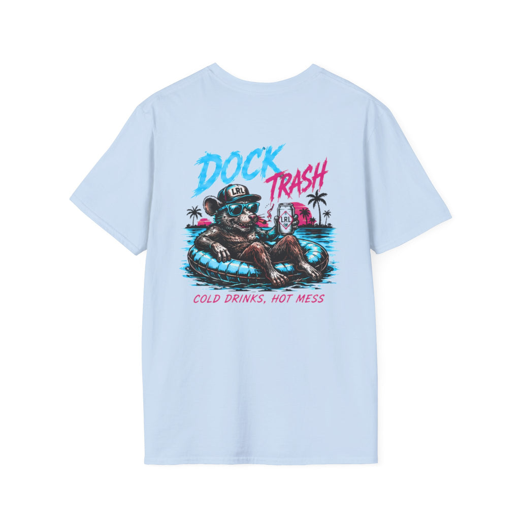 Dock Trash Lake Rat Luxury Tee — Neon Cigarette Boat & Sandbar Party Shirt