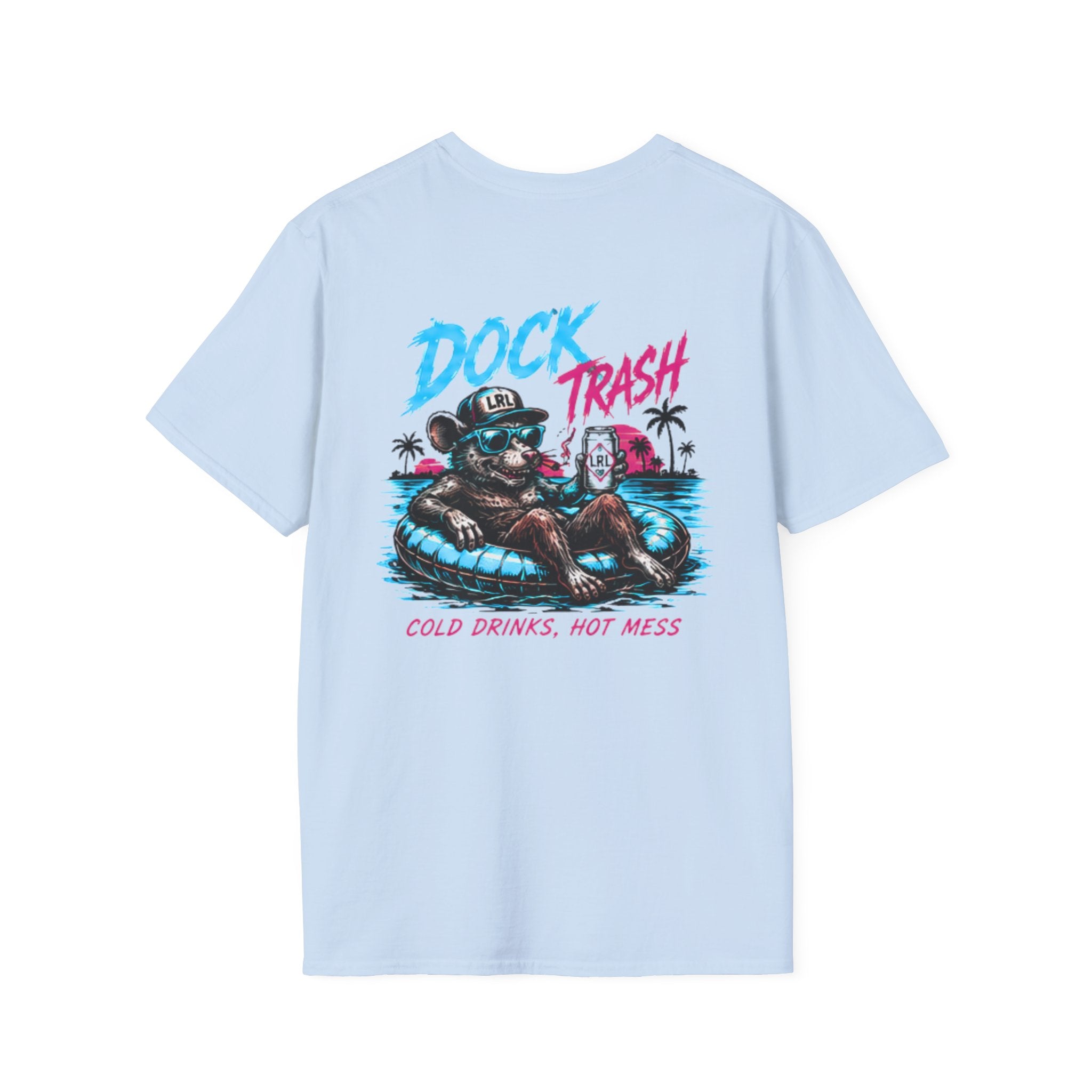 Dock Trash Lake Rat Luxury Tee — Neon Cigarette Boat & Sandbar Party Shirt