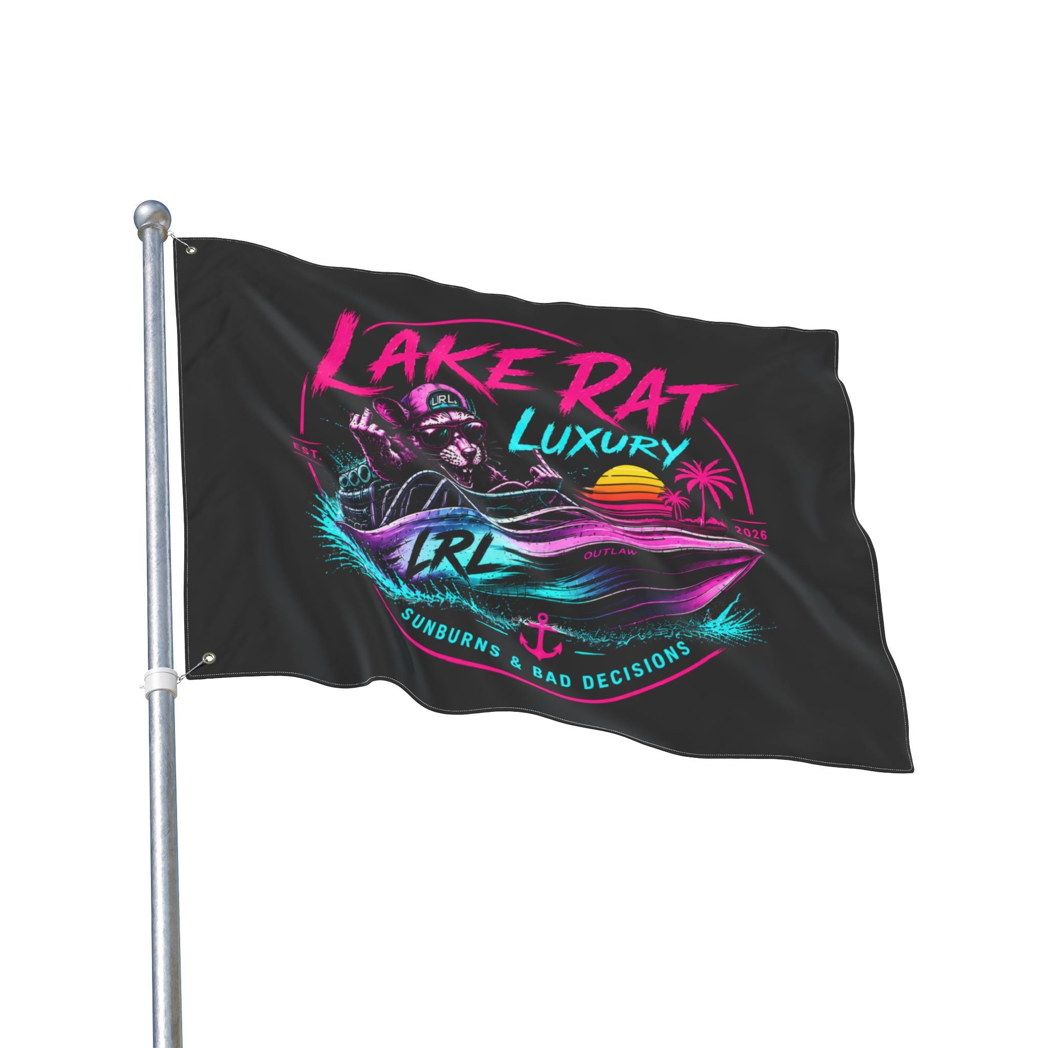 Lake Rat Luxury Double-Sided Boat Flag