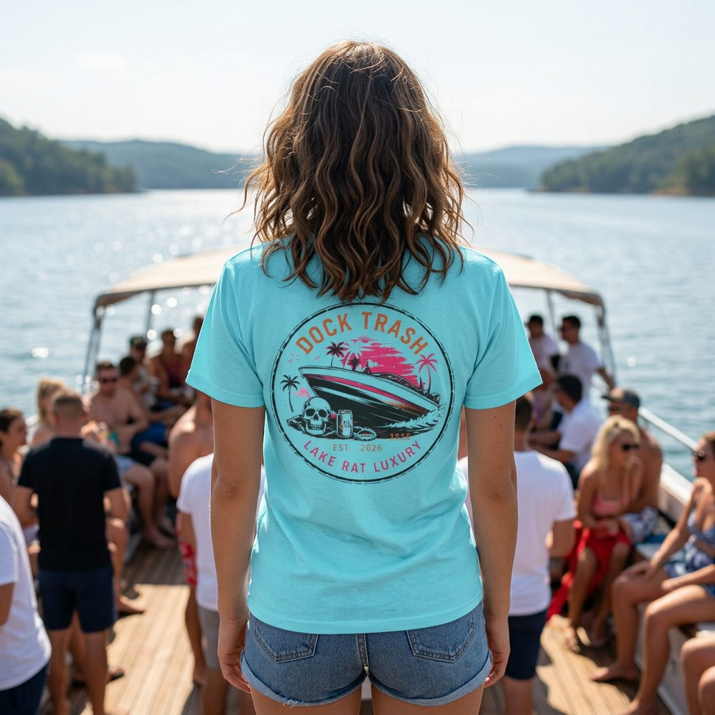 Dock Trash Lake Rat T-Shirt — "Luxury Menace on the Water"