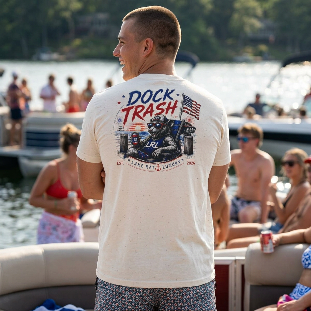 Lake Rat Luxury T-Shirt — Retro Nautical Lake Life Tee