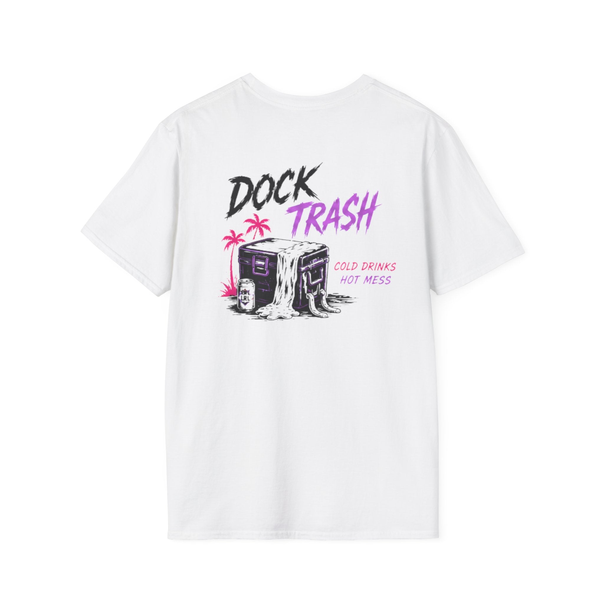Pink n Purple Dock Trash Lake Rat Luxury Tee — Neon Cigarette Boat & Sandbar Party Shirt