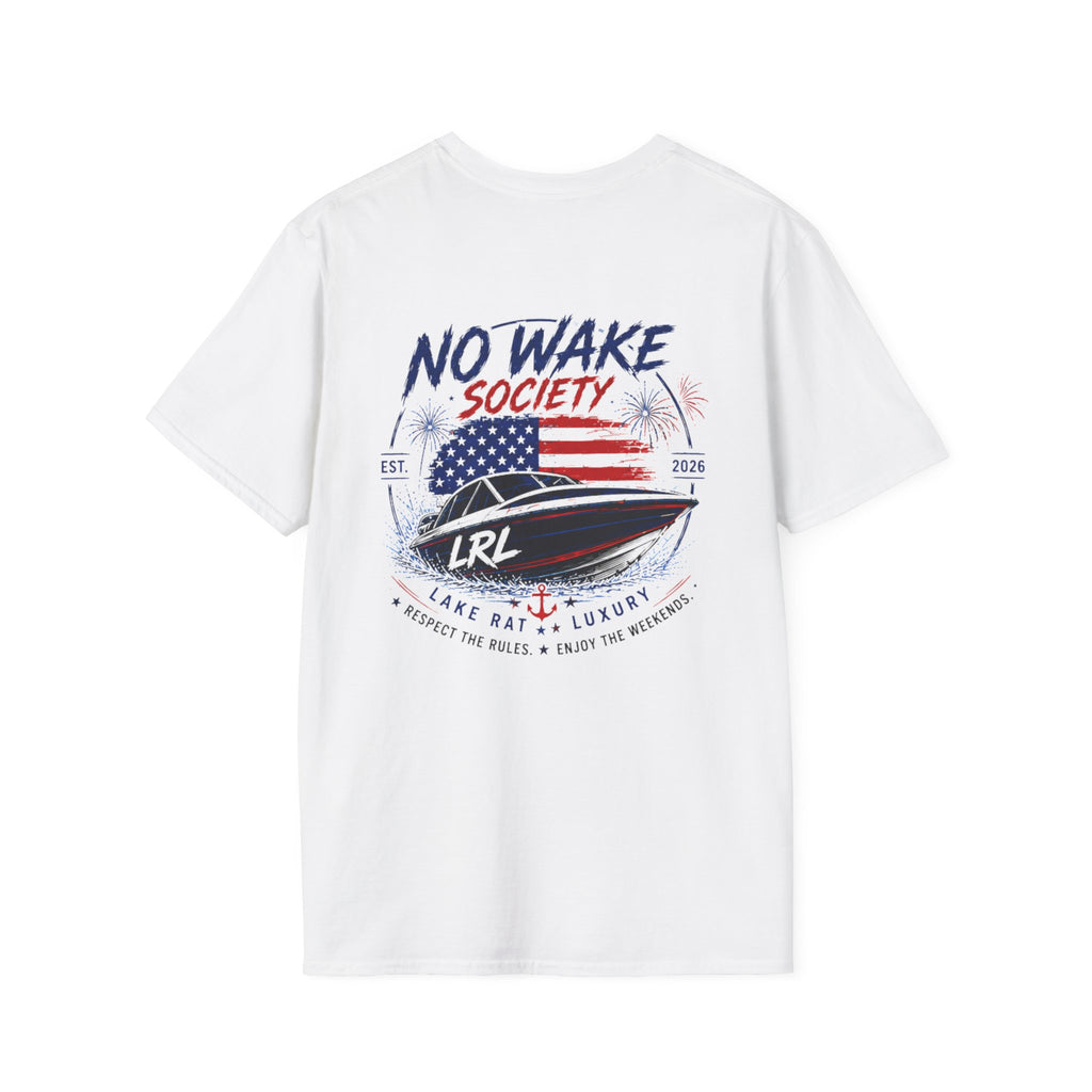 Lake Rat Luxury Cigarette Boat T-Shirt — Patriotic Fourth of July Boat Shirt