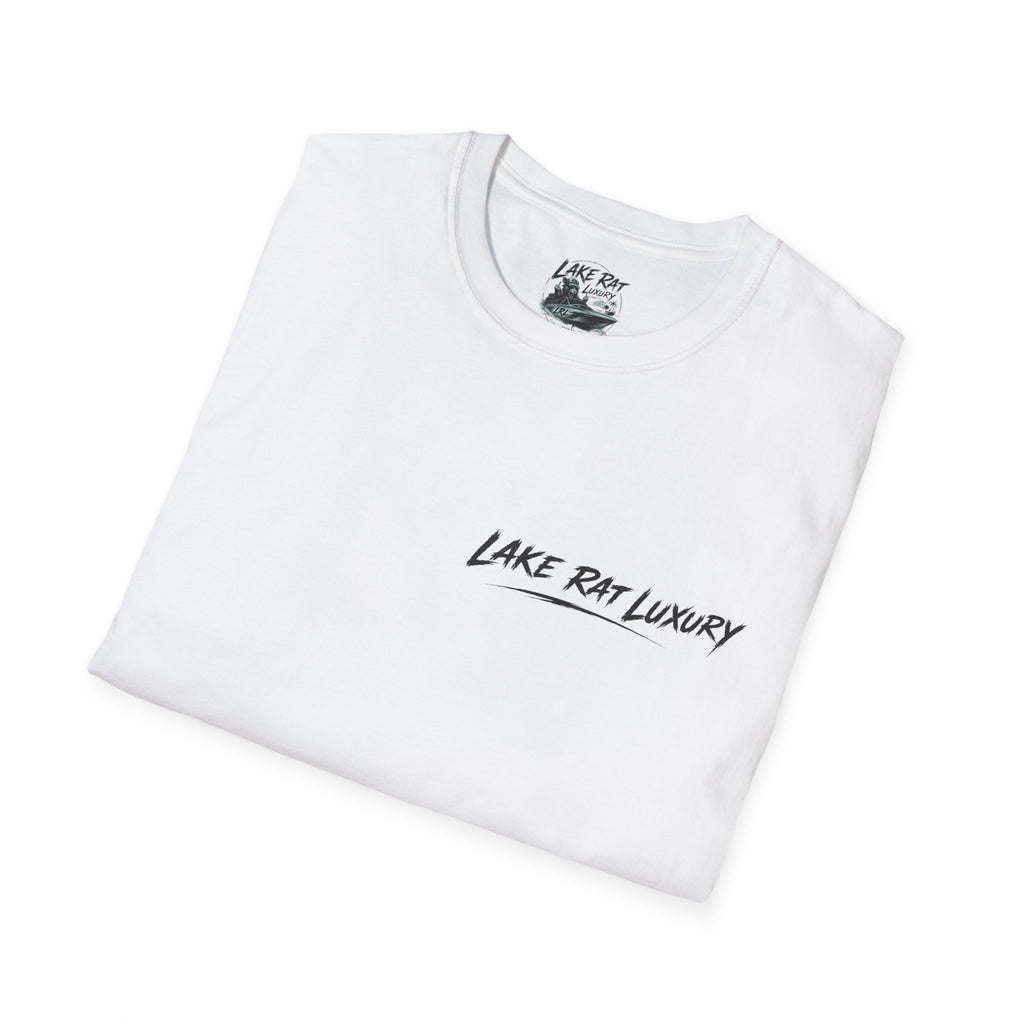 Pink n Purple Dock Trash Lake Rat Luxury Tee — Neon Cigarette Boat & Sandbar Party Shirt