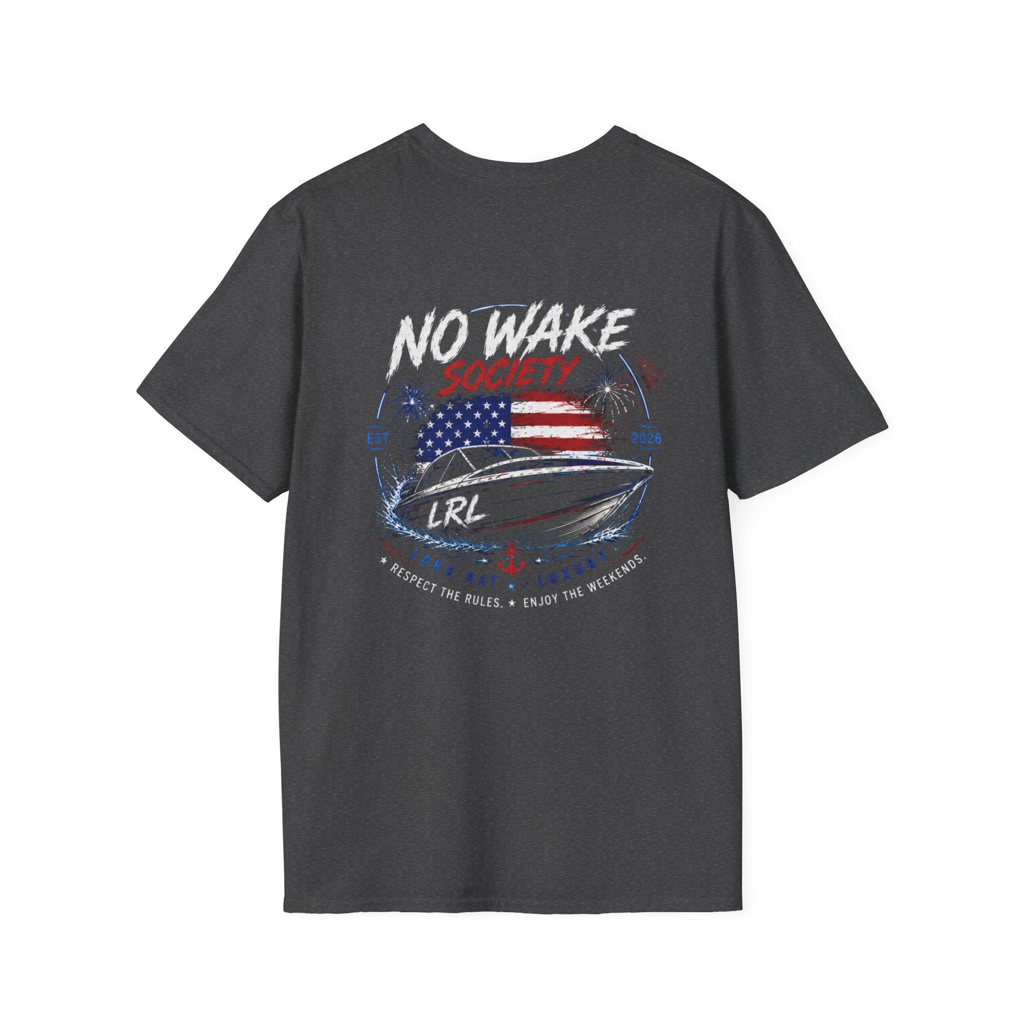 Lake Rat Luxury Cigarette Boat T-Shirt — Patriotic Fourth of July Boat Shirt