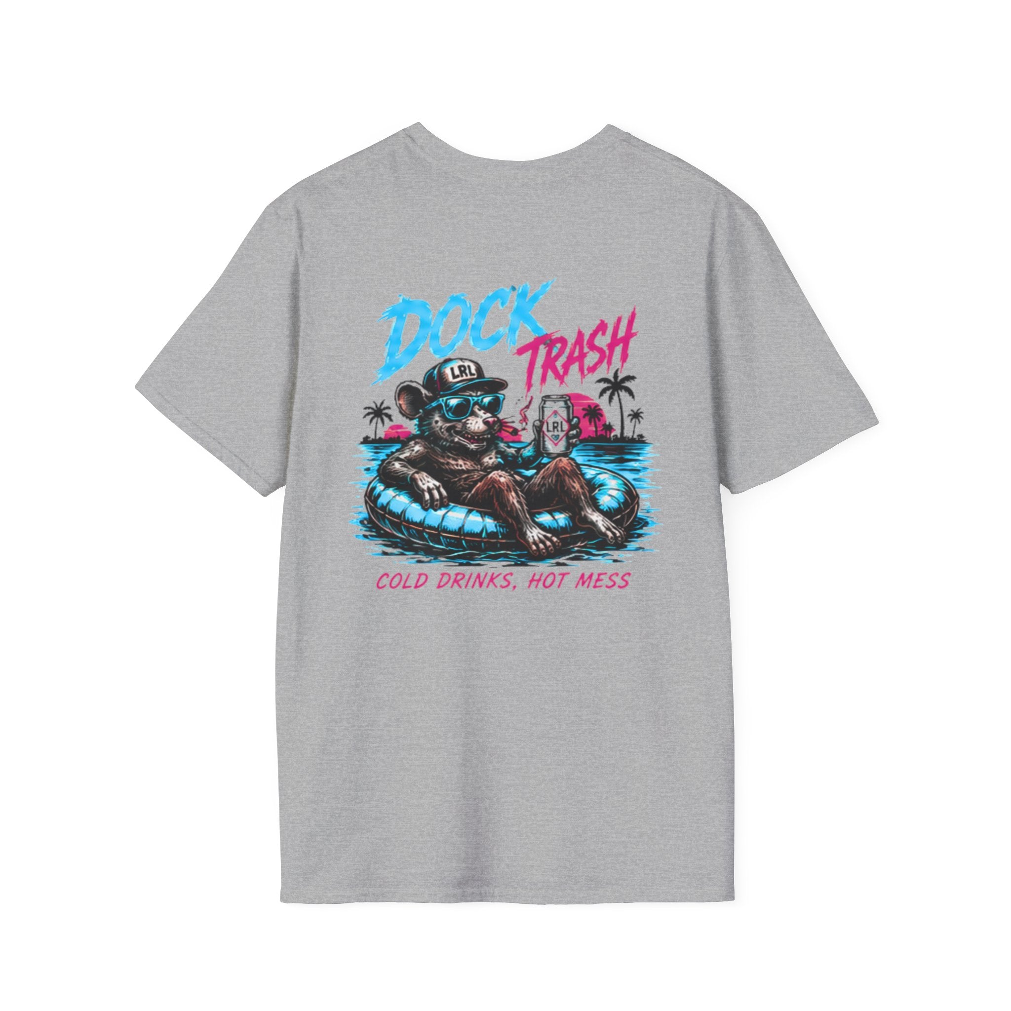 Dock Trash Lake Rat Luxury Tee — Neon Cigarette Boat & Sandbar Party Shirt