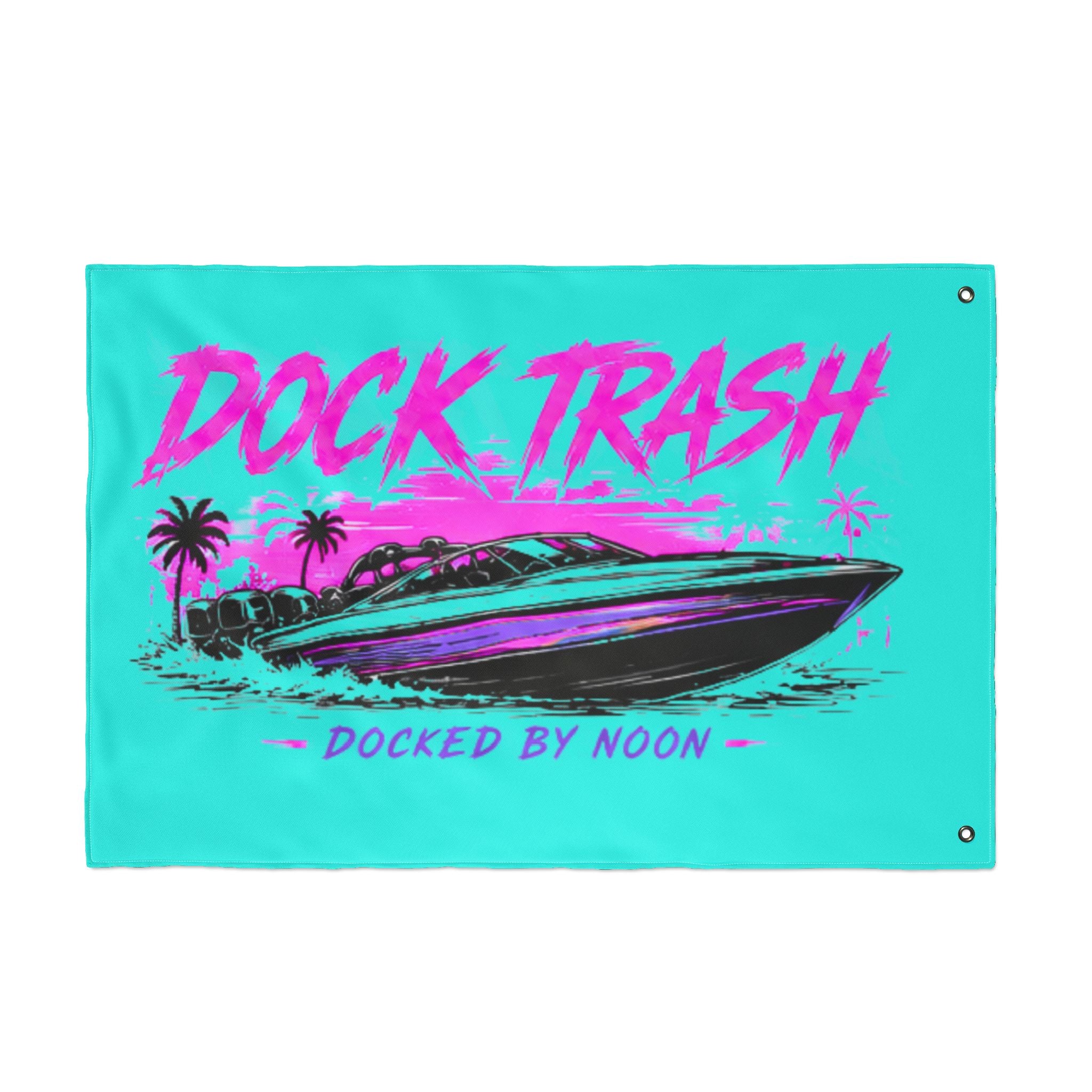 Dock Trash Lake Rat Luxury Double-Sided Boat Flag