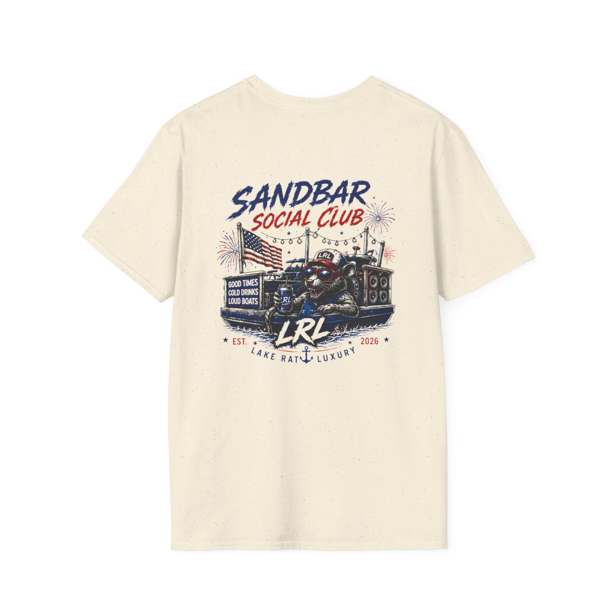 Sandbar Lake T-Shirt — American Sandbar & Fireworks July 4th Tee