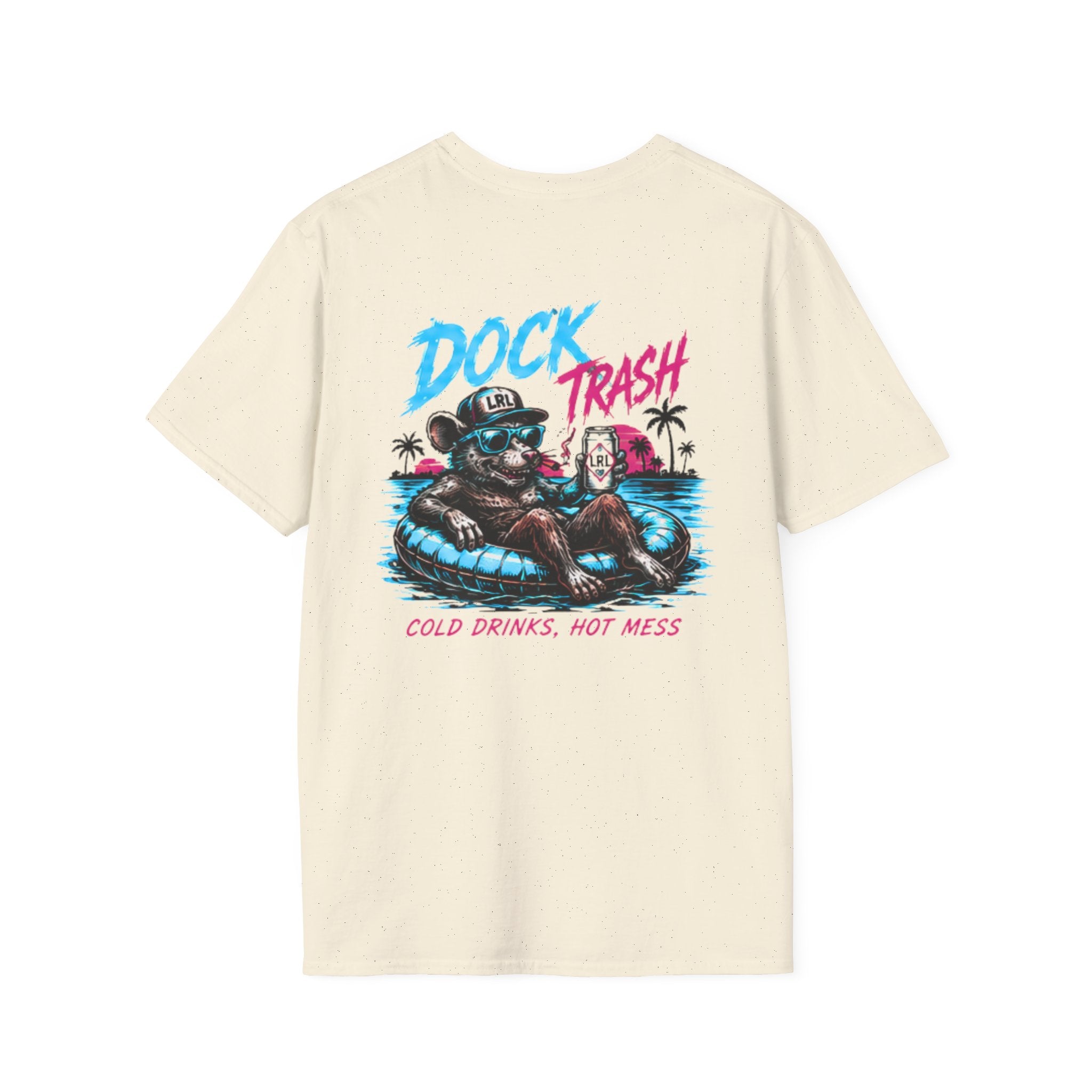 Dock Trash Lake Rat Luxury Tee — Neon Cigarette Boat & Sandbar Party Shirt