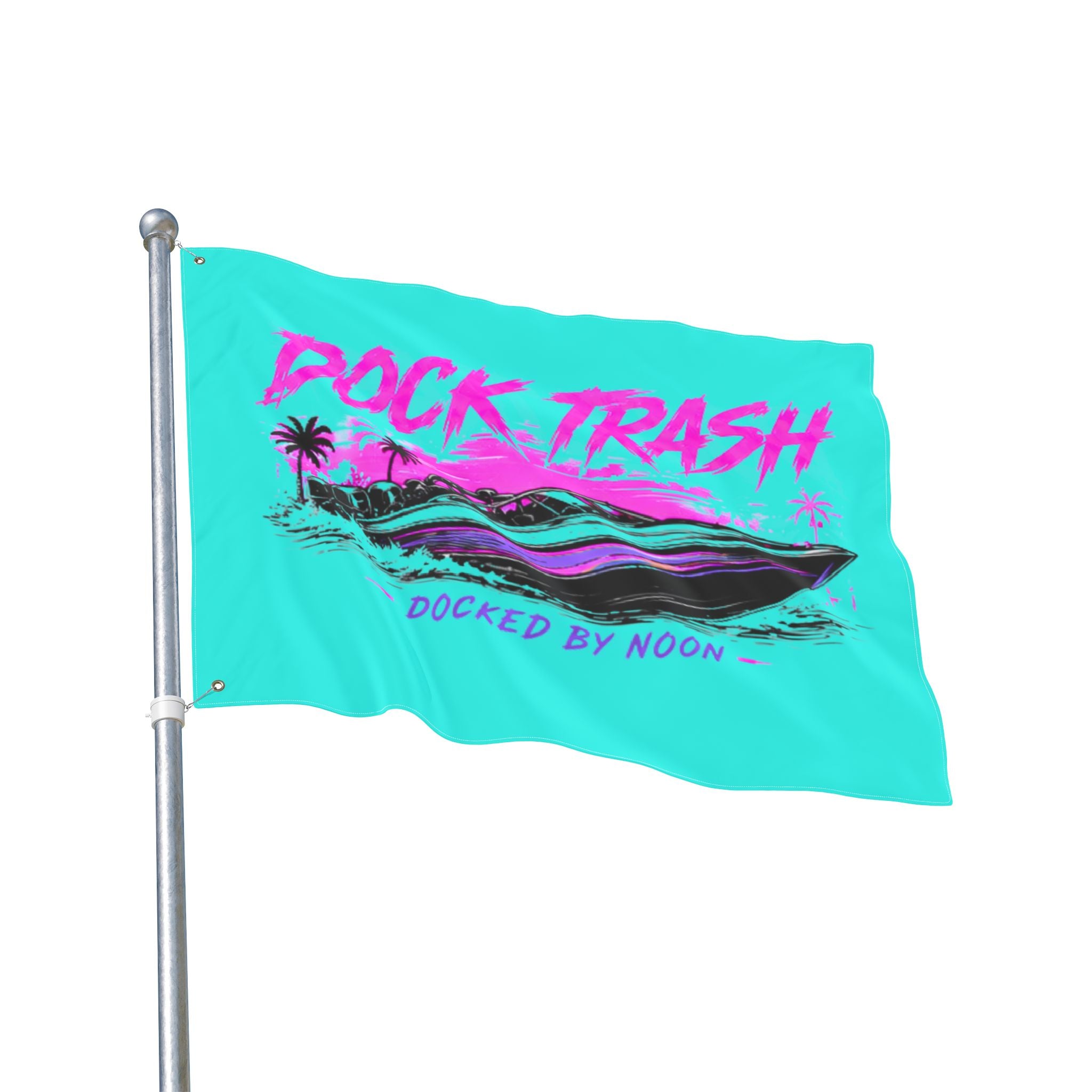 Dock Trash Lake Rat Luxury Double-Sided Boat Flag