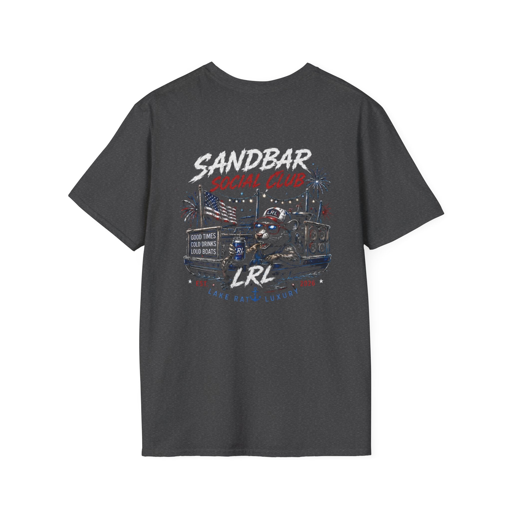 Sandbar Lake T-Shirt — American Sandbar & Fireworks July 4th Tee